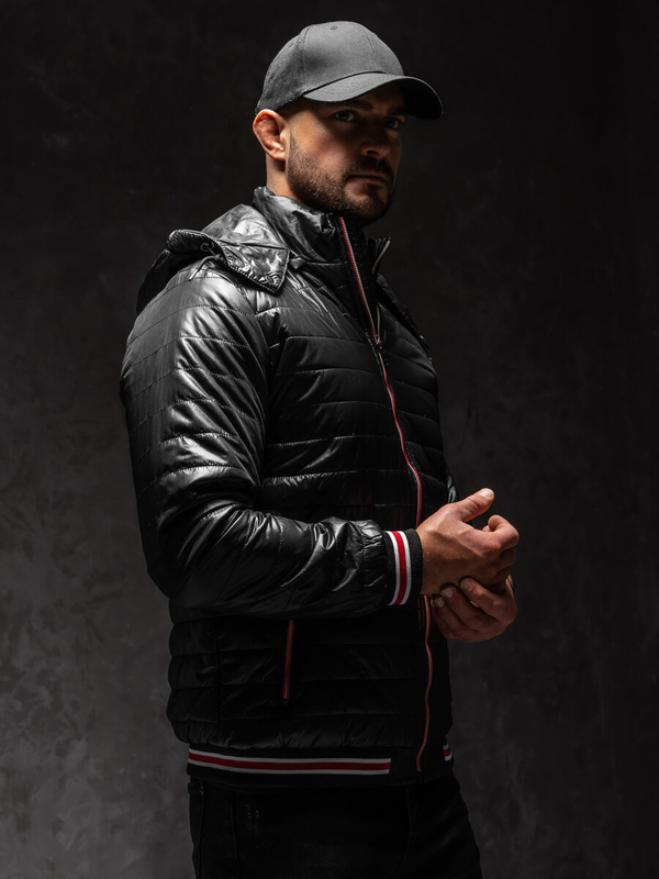 Men's Quilted Lightweight Jacket Black Bolf 6191A1
