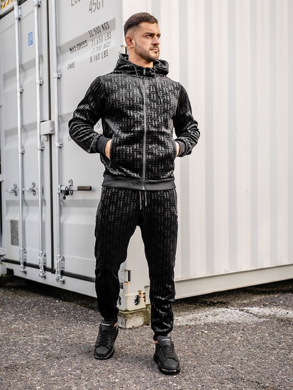 Men’s Velour Sport Outfit Black Bolf 3B113A2