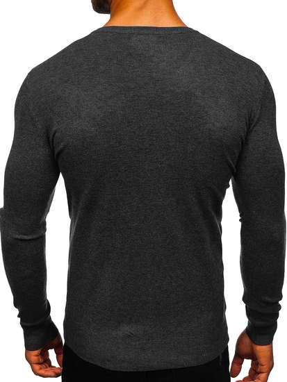 Men’s V-neck Sweater Graphite Bolf YY03