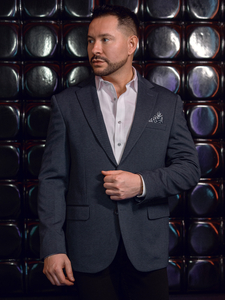 Men’s Casual Blazer Navy blue Bolf 24401-1