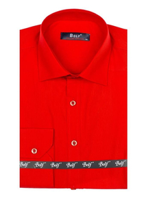 Men’s Elegant Long Sleeve Shirt Red Bolf 1703