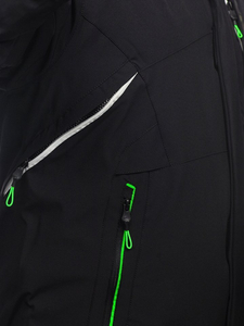 Men's Winter Ski Jacket Black-Green Bolf 1910