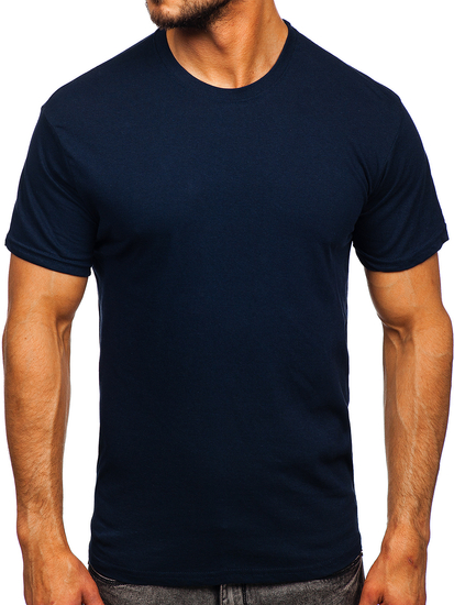 Men's Basic Cotton T-shirt Navy blue Bolf 192397