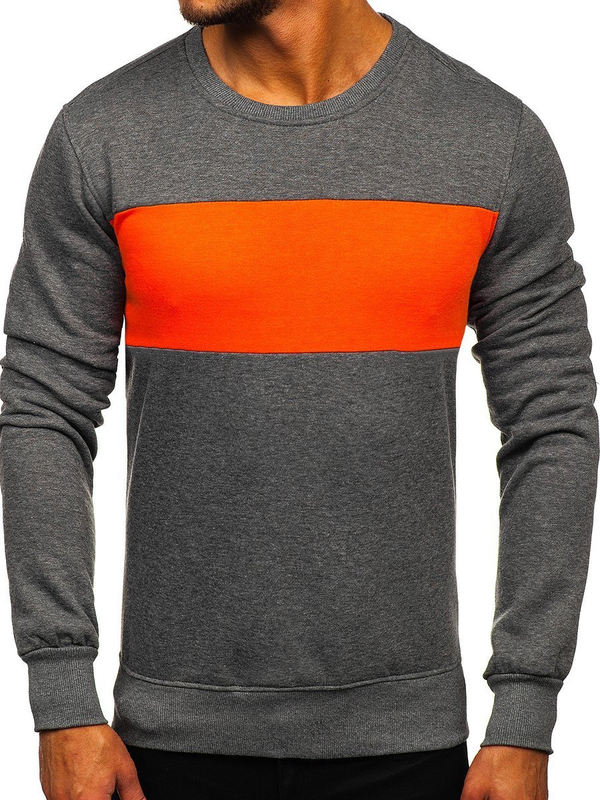 Men's Sweatshirt Graphite-Orange Bolf 2021