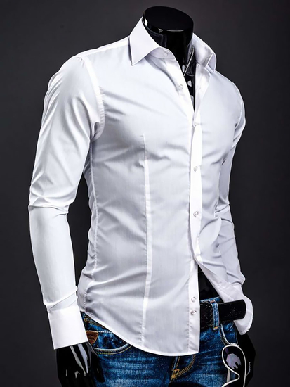 Men’s Elegant Long Sleeve Shirt White Bolf 1703A