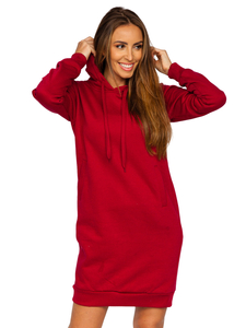 Women's Longline Hoodie Claret Bolf YS10005-A