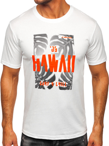 Men's Cotton Printed T-shirt White Bolf MPO3497