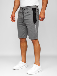 Men's Sweat Shorts Grey-Black Bolf Q3874
