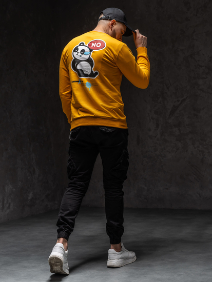 Men's Printed Sweatshirt Orange Bolf 8744A1