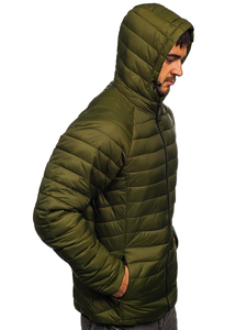 Men's Quilted Lightweight Jacket Green Bolf 13021