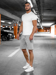 Men's Sweat Shorts Grey Bolf 8K100