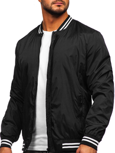 Men's Lightweight Bomber Jacket Black 8M98