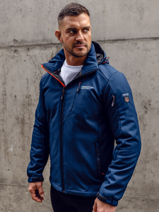 Men's Lightweight Softshell Jacket Navy blue Bolf BK122A