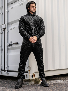 Men’s Velour Sport Outfit Black Bolf 3B113A2