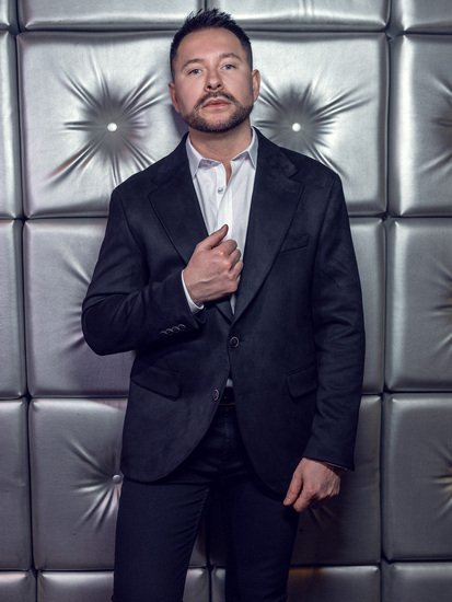 Men’s Velvet Blazer Black Bolf 24410