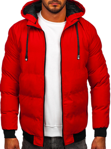 Men's Quilted Winter Jacket Red Bolf 5M3125