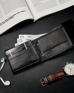 Men's Leather Wallet Black 12229