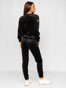 Women's 2-Piece Velour Tracksuit Black Bolf 8129