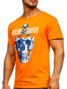 Men's Printed T-shirt Orange Bolf Y70005