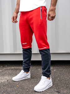 Men's Printed Sweatpants Red Bolf AM85A