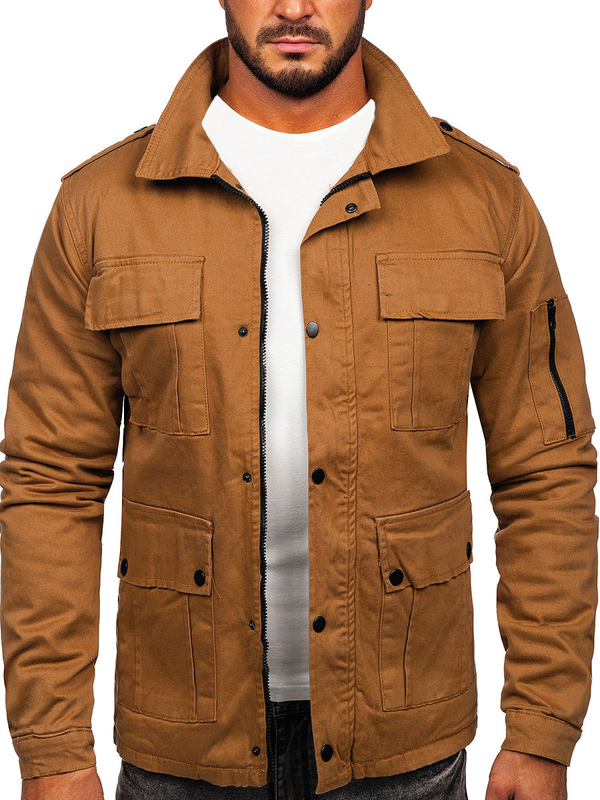 Men's Lightweight Cotton Jacket Camel Bolf 10290