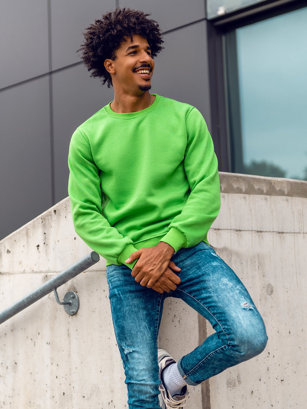 Men's Sweatshirt Light Green Bolf 2001A