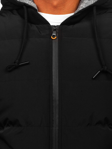 Men's Quilted Winter Jacket Black Bolf 7408