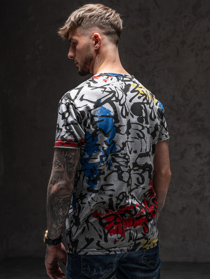 Men's Printed T-shirt Grey Bolf 14901