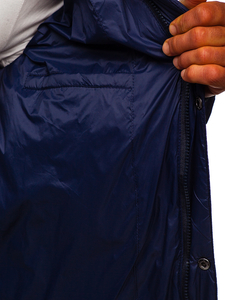 Men's Quilted Winter Jacket Navy Blue Bolf 1161