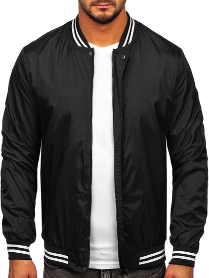 Men's Lightweight Bomber Jacket Black 8M98