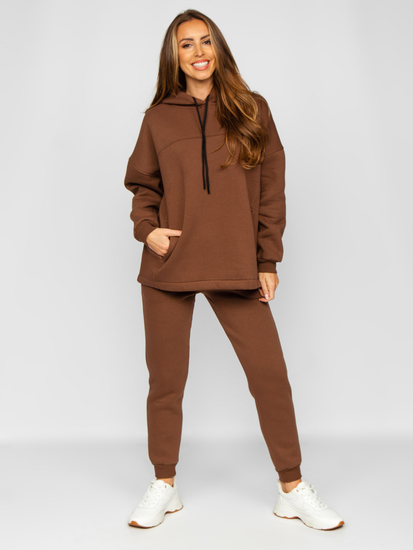 Women's 2-Piece Tracksuit Brown Bolf 8029