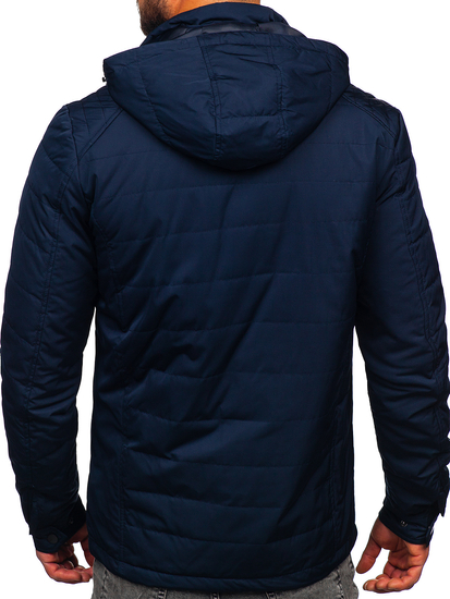 Men's Lightweight Quilted Jacket Navy Blue Bolf EX2215