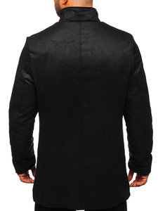 Men's Winter Coat with Stand Up Collar Black Bolf M3129
