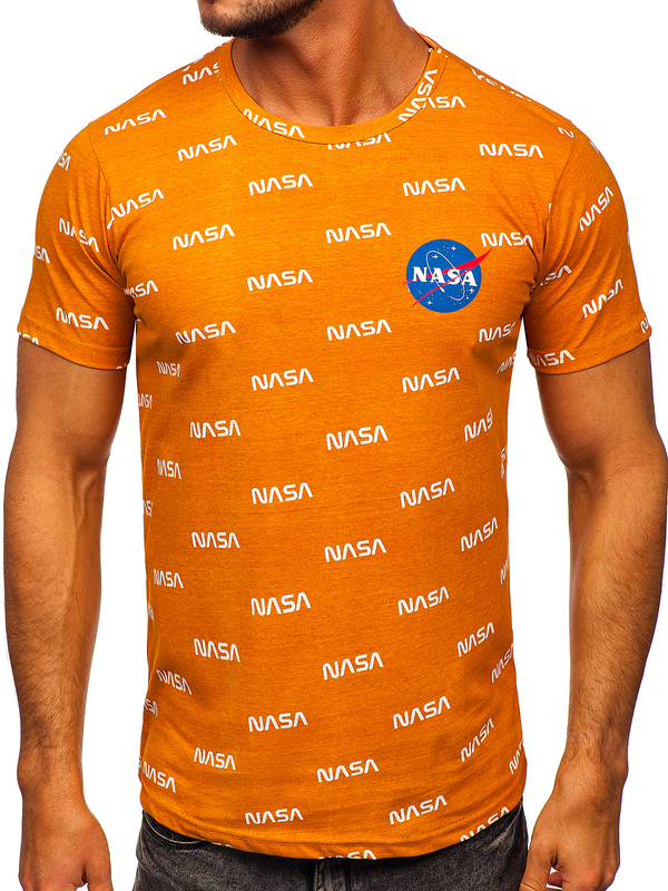Men's Printed T-shirt Orange Bolf 14950