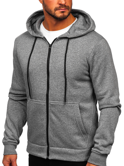 Men's Zip Hoodie Dark Grey Bolf HW2787