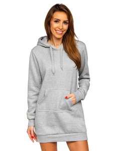 Women's Longline Hoodie Grey Bolf YS10003-A