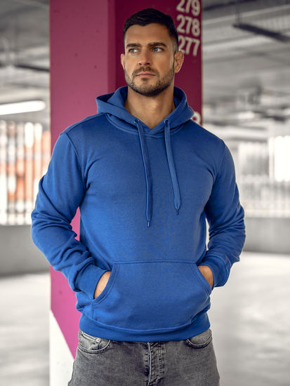 Men's Hoodie with kangaroo pocket Royal Blue Bolf 2009A