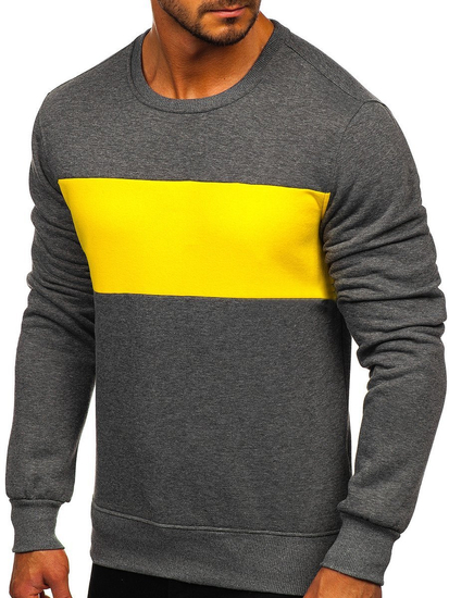 Men's Sweatshirt Graphite-Yellow Bolf 2021