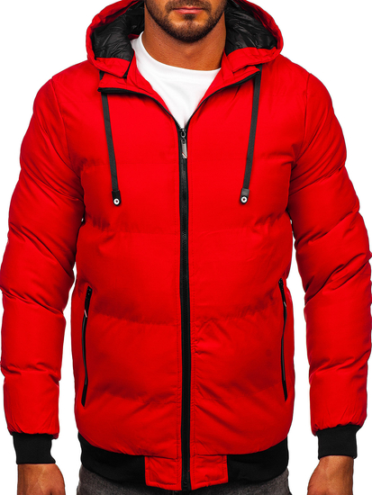 Men's Quilted Winter Jacket Red Bolf 5M3125