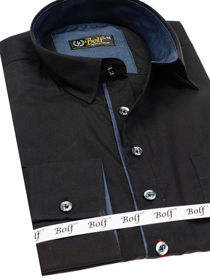 Men's Long Sleeve Shirt Black Bolf 5791