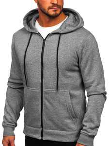 Men's Zip Hoodie Dark Grey Bolf HW2787