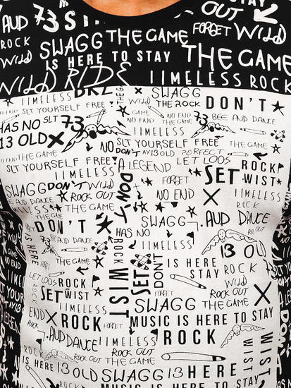 Men's Cotton Printed T-shirt Black Bolf 1173