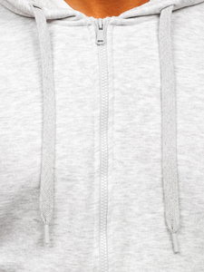 Men's Thick Zip Hoodie Light Grey Bolf 2008