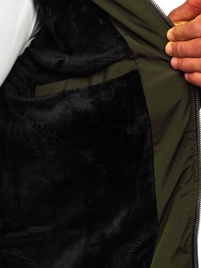 Men's Quilted Winter Jacket Green Bolf 6906