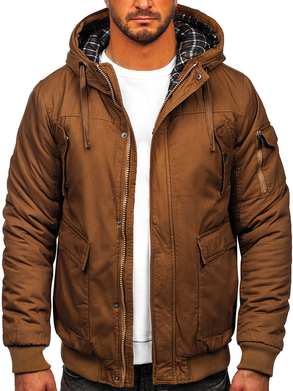 Men's Thick Winter Cotton Jacket Camel Bolf 1890