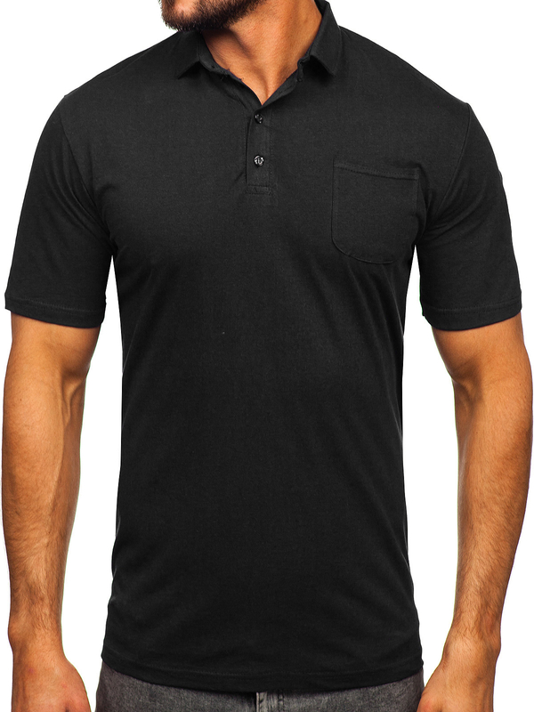 Men's Cotton Polo Shirt Black Bolf 143006