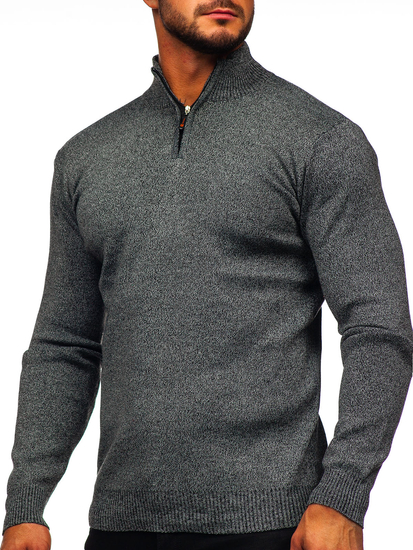 Men's Stand Up Sweater Graphite Bolf S8274