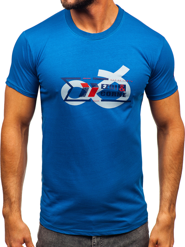 Men's Cotton T-shirt Blue Bolf 14736