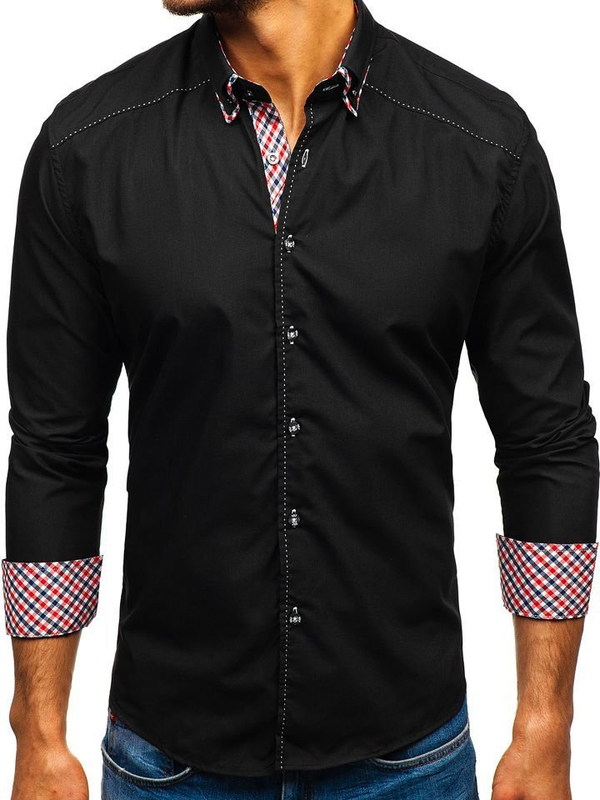 Men's Long Sleeve Shirt Black Bolf 3707