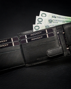 Men's Leather Wallet Black 12229